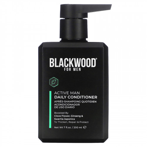 Blackwood For Men, Active Man, кондиционер для ежедневного использования, гвоздика, женьшень и японская свертия, 200 мл (7 жидк. Унций)