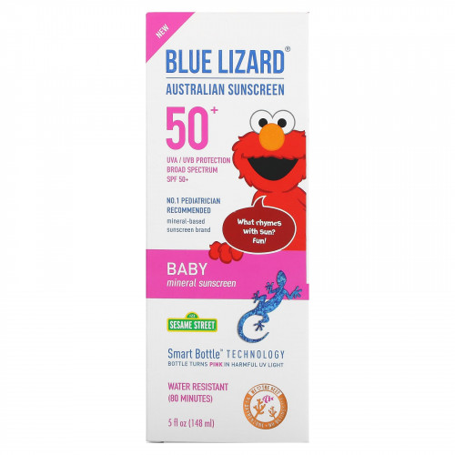 Blue Lizard Australian Sunscreen, Для детей, минеральное солнцезащитное средство, SPF 50+, 148 мл (5 жидк. Унций)
