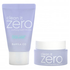 Banila Co, Clean it Zero Purifying, Super Relief, стартовый набор для двойного очищения, набор из 2 предметов