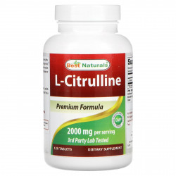 Best Naturals, L-цитруллин, 1000 мг, 120 таблеток