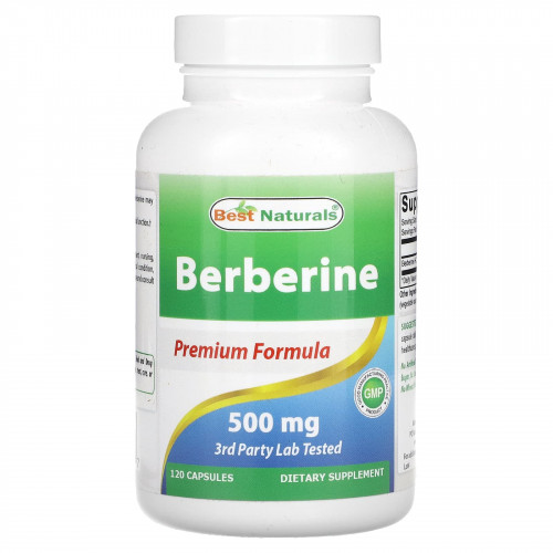 Best Naturals, Берберин, 500 мг, 120 капсул