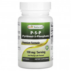 Best Naturals, П-5-П (пиридоксаль-5-фосфат), 50 мг, 120 таблеток