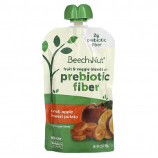 Beech-Nut, Фруктовые и овощные смеси с пребиотической клетчаткой, от 12 месяцев, морковь, яблоко и батат, 99 г (3,5 унции)