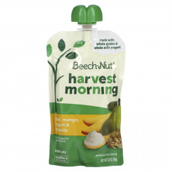 Beech-Nut, Фрукты, смесь йогурта и злаков, Harvest Morning, для детей от 12 месяцев, груша, манго, йогурт и гранола, 99 г (3,5 унции)