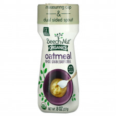 Beech-Nut, Organics Oatmeal, цельнозерновые детские каши, этап 1, 227 г (8 унций)