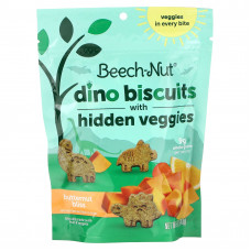 Beech-Nut, Dino Biscuits со скрытыми овощами, мускатный орех, 142 г (5 унций)