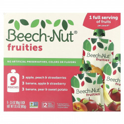 Beech-Nut, Фруктовый набор, от 6 месяцев, 9 пакетиков, 99 г (3,5 унции)