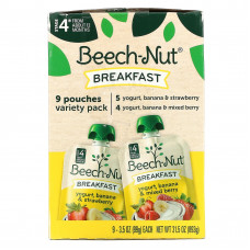 Beech-Nut, Breakfast, Variety Pack, 4-й этап, 9 пакетиков, 99 г (3,5 унции)