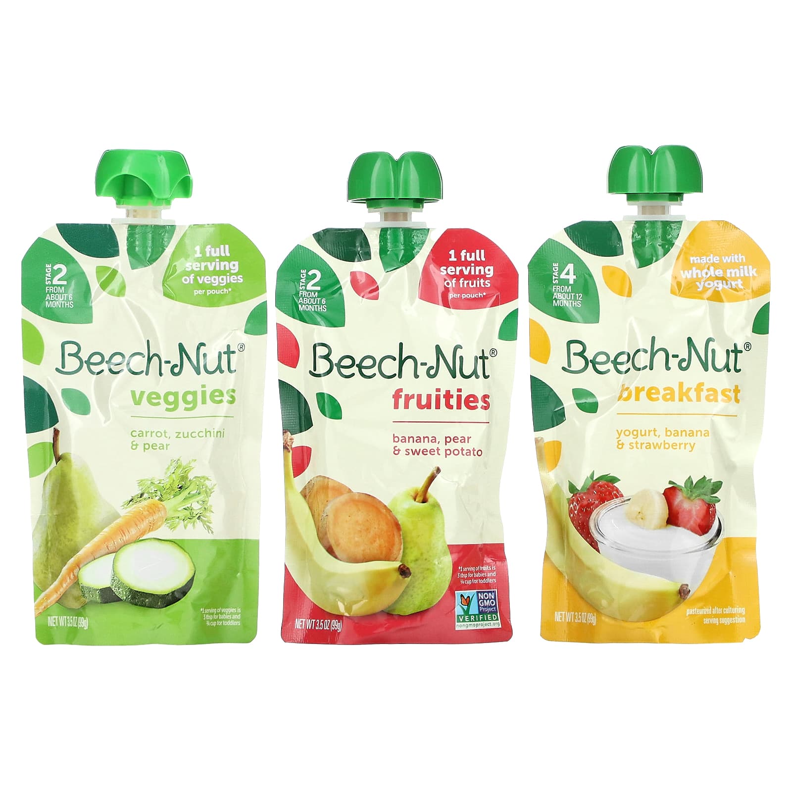 Beech-Nut, Favorite Flavors, для детей от 6 месяцев и старше, 9 пакетиков, 99 г (3,5 унции)