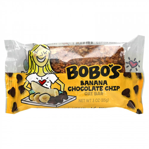 Bobo's Oat Bars, Банановая шоколадная крошка, 12 батончиков, по 85 г (3 унции)