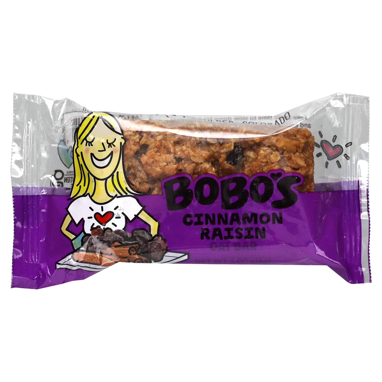 Bobo's Oat Bars, Овсяные батончики с корицей и изюмом, 12 батончиков, 85 г (3 унции)