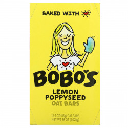 Bobo's Oat Bars, Овсяные батончики с лимоном и маком, 12 батончиков по 85 г (3 унции)