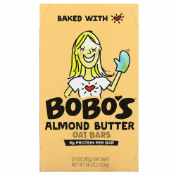 Bobo's Oat Bars, Овсяные батончики с миндальным маслом, 12 батончиков, по 85 г (3 унции)