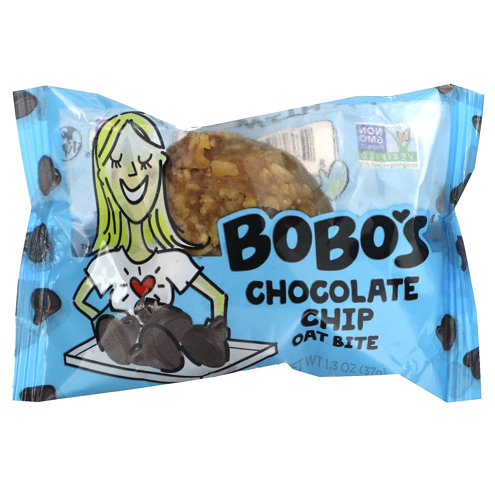 Bobo's Oat Bars, Овсяные кусочки с шоколадной крошкой, 5 кусочков, 37 г (1,3 унции)