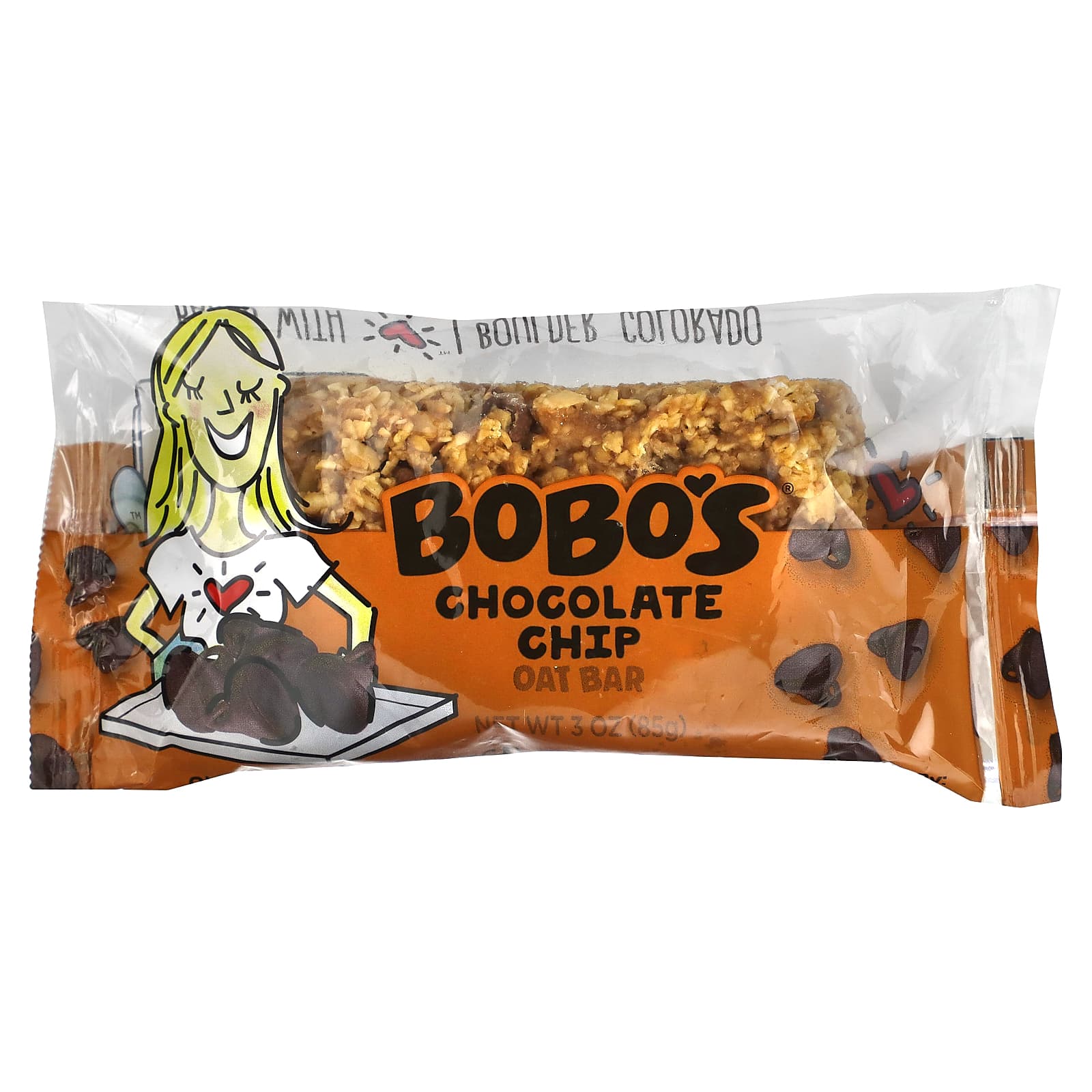 Bobo's Oat Bars, Овсяные батончики с шоколадной крошкой, 4 батончика по 85 г (3 унции)