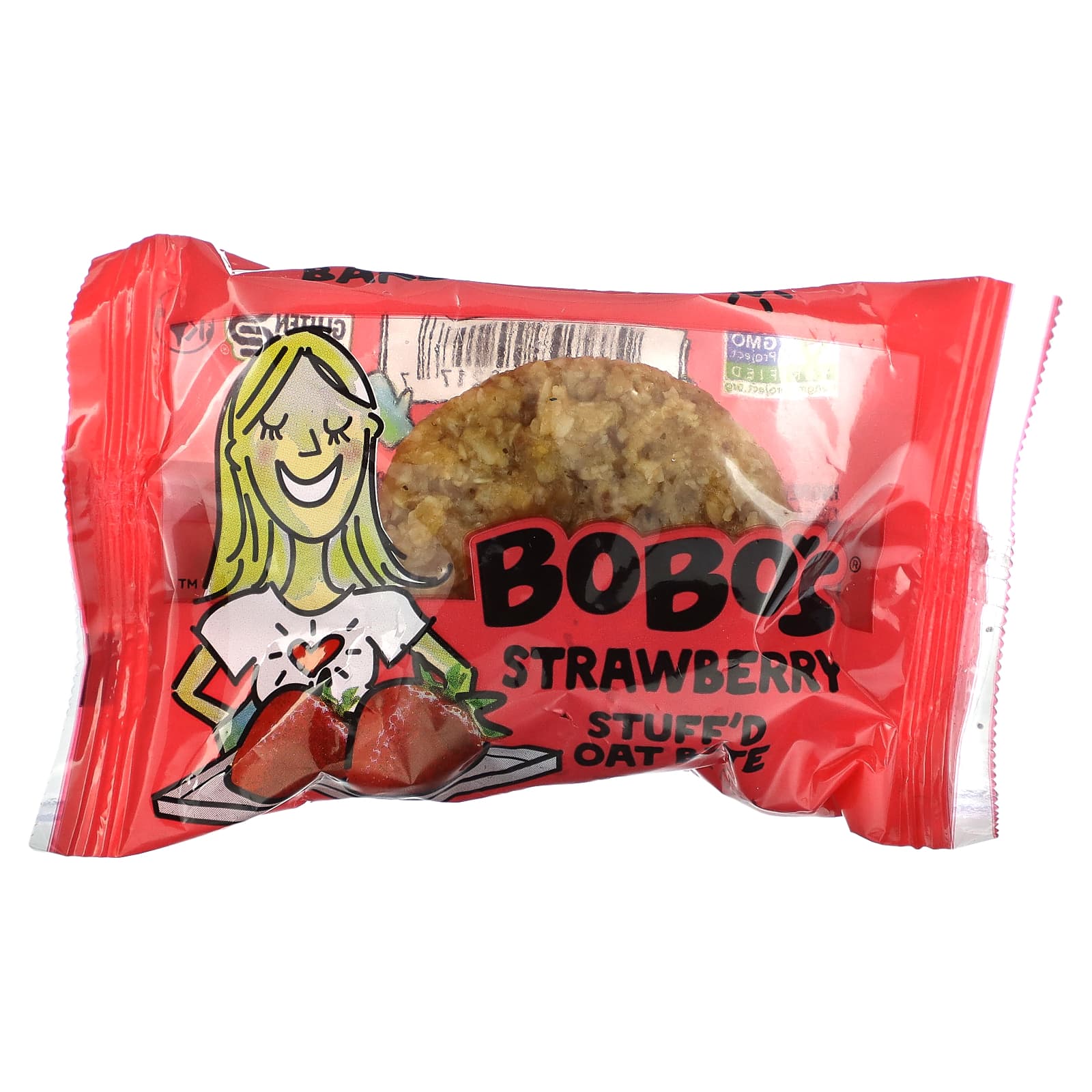 Bobo's Oat Bars, Овсяные кусочки с начинкой, клубника, 5 кусочков, по 37 г (1,3 унции)