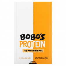 Bobo's Oat Bars, Protein Bars, арахисовая паста с шоколадной крошкой, 12 батончиков, 61 г (2,2 унции)