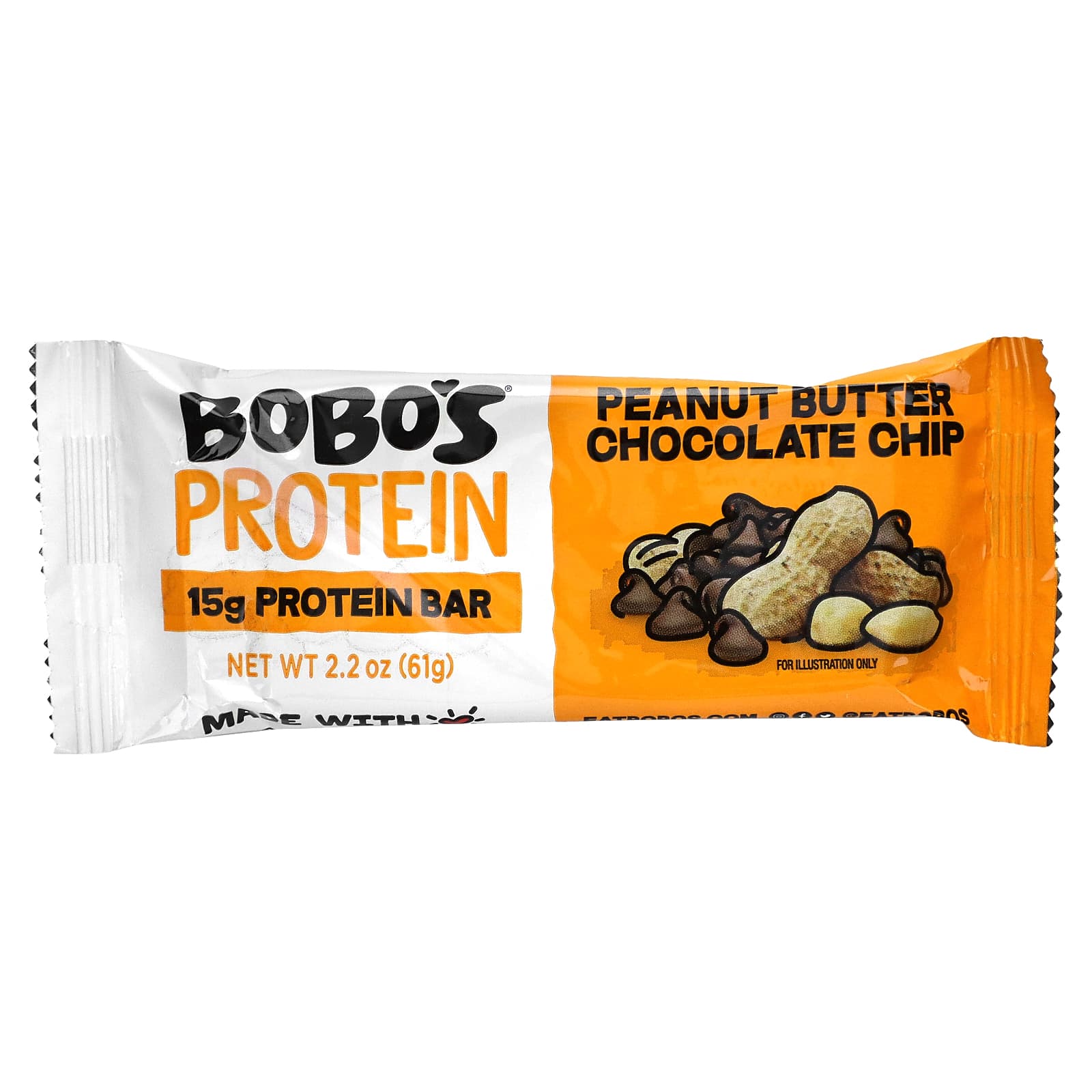 Bobo's Oat Bars, Protein Bars, арахисовая паста с шоколадной крошкой, 12 батончиков, 61 г (2,2 унции)