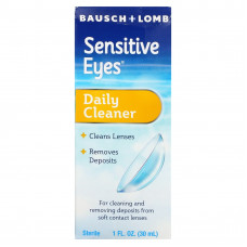Bausch + Lomb, Sensitive Eyes, ежедневное очищающее средство, 30 мл (1 жидк. Унция)