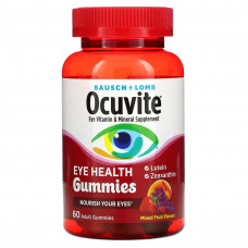 Ocuvite, жевательные таблетки для зрения, смесь фруктов, 60 жевательных таблеток для взрослых