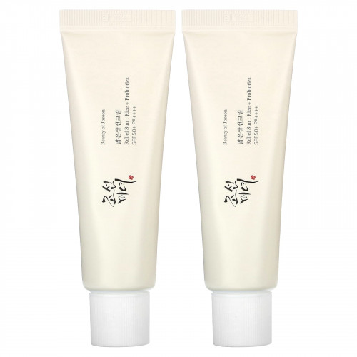 Beauty of Joseon, Relief Sun: Рис + пробиотики, SPF 50 + PA ++++, 2 шт. В упаковке, 50 мл (1,69 жидк. Унции)