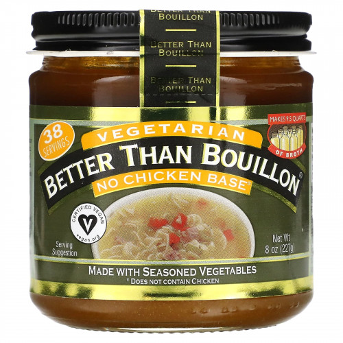 Better Than Bouillon, Вегетарианская, некуринная основа, 8 унций (227 г)
