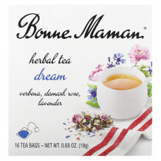 Bonne Maman, Herbal Tea, Dream, без кофеина, 16 чайных пакетиков по 1,2 г (0,04 унции)