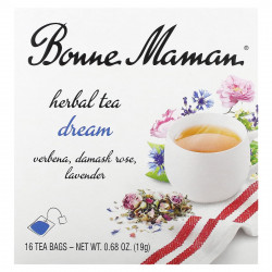 Bonne Maman, Herbal Tea, Dream, без кофеина, 16 чайных пакетиков по 1,2 г (0,04 унции)