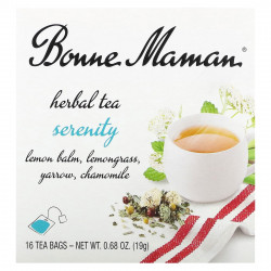 Bonne Maman, Herbal Tea, Serenity, без кофеина, 16 чайных пакетиков, 19 г (0,68 унции)