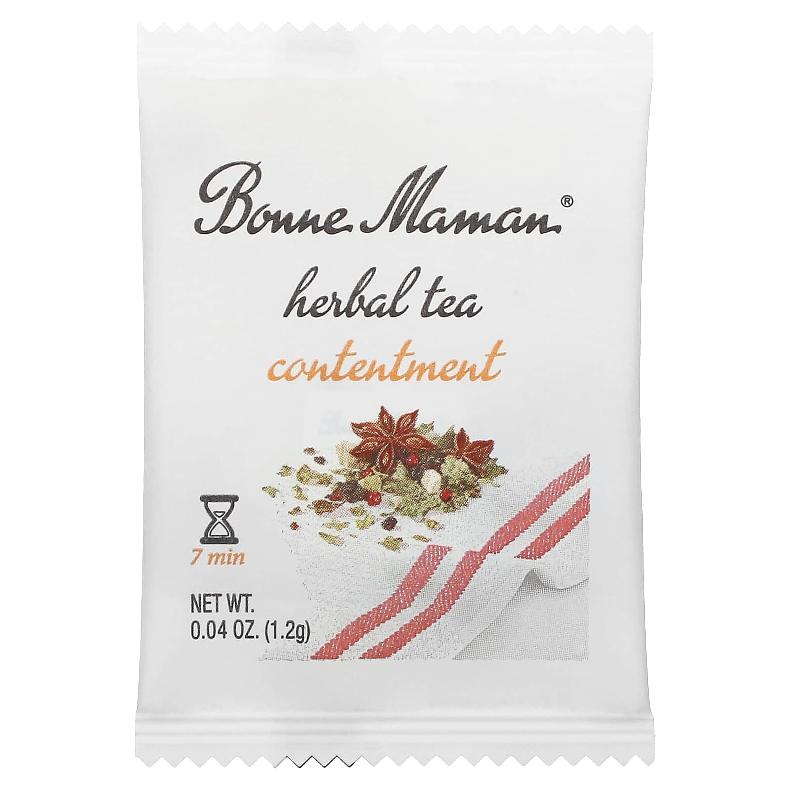 Bonne Maman, Herbal Tea, Contentment, без кофеина, 16 чайных пакетиков по 1,2 г (0,04 унции)