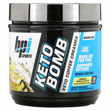 BPI Sports, Keto Bomb, кетогенные сливки для кофе, латте с французской ванилью, 468 г (1 фунт 0,5 унции)