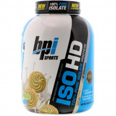 BPI Sports, ISO HD, 100% чистый изолят протеина, со вкусом ванильного печенья, 2170 г (4,8 фунта)