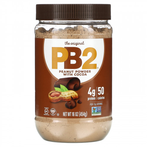 PB2 Foods, Арахисовое масло PB2 (сухой порошок) с шоколадом, 16 унций (453,6 г)