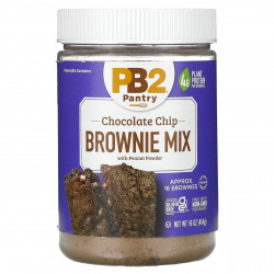 PB2 Foods, Смесь для брауни с шоколадной крошкой и арахисовым порошком, 454 г (16 унций)