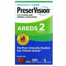 PreserVision, добавка для зрения с витаминами и микроэлементами, 120 мягких таблеток
