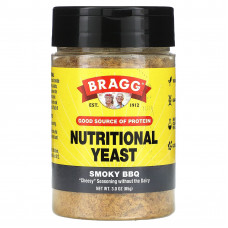 Bragg, Пищевые дрожжи, барбекю с дымком, 85 г (3 унции)
