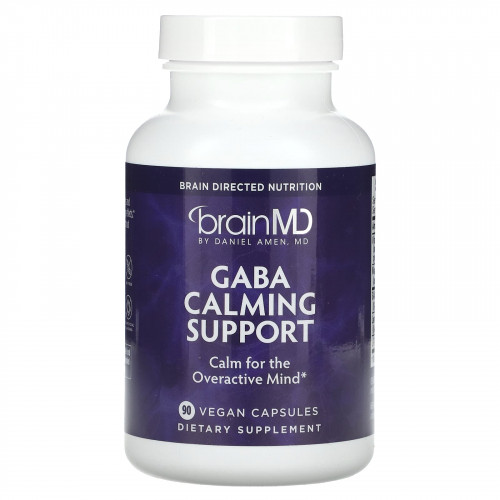 BrainMD, Gaba Calming, успокаивающий продукт, 90 веганских капсул