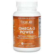 BrainMD, Omega-3 Power, 60 мягких таблеток