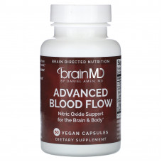 BrainMD, Advanced Blood Flow, улучшенный кровоток, 60 веганских капсул
