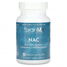 BrainMD, NAC, 60 веганских капсул