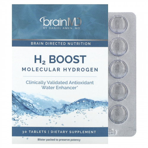 BrainMD, H2 Boost, молекулярный водород, 30 таблеток