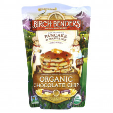 Birch Benders, Органическая смесь для блинов и вафель, с шоколадной крошкой, 454 г (1 фунт)