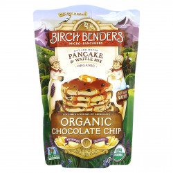 Birch Benders, Органическая смесь для блинов и вафель, с шоколадной крошкой, 454 г (1 фунт)