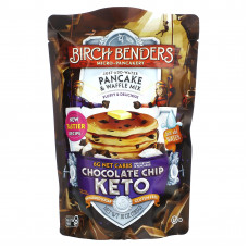 Birch Benders, Смесь для блинов и вафель, кето, шоколадная крошка, 283 г (10 унций)