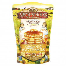Birch Benders, Органическая смесь для блинов и вафель, пахта, 454 г (1 фунт)