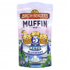 Birch Benders, Muffin Mix, кето, голубика, 227 г (8 унций)