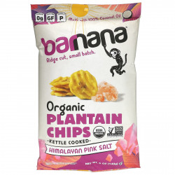 Barnana, Органические чипсы подорожника, розовая гималайская соль, 140 г (5 унций)