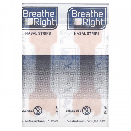 Breathe Right, Полоски для носа, оригинальные, большие, 30 шт.