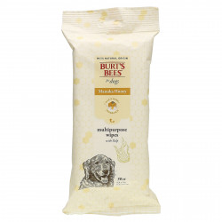 Burt's Bees, Многоцелевые салфетки с водорослями Manuka Honey, для собак, с молоком и медом, 50 салфеток