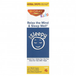 Bioray, NDF Sleepy для детей, Relax The Mind & Sleep Well (расслабление и крепкий сон), со вкусом кленового сиропа, 60 мл (2 жидкие унции)